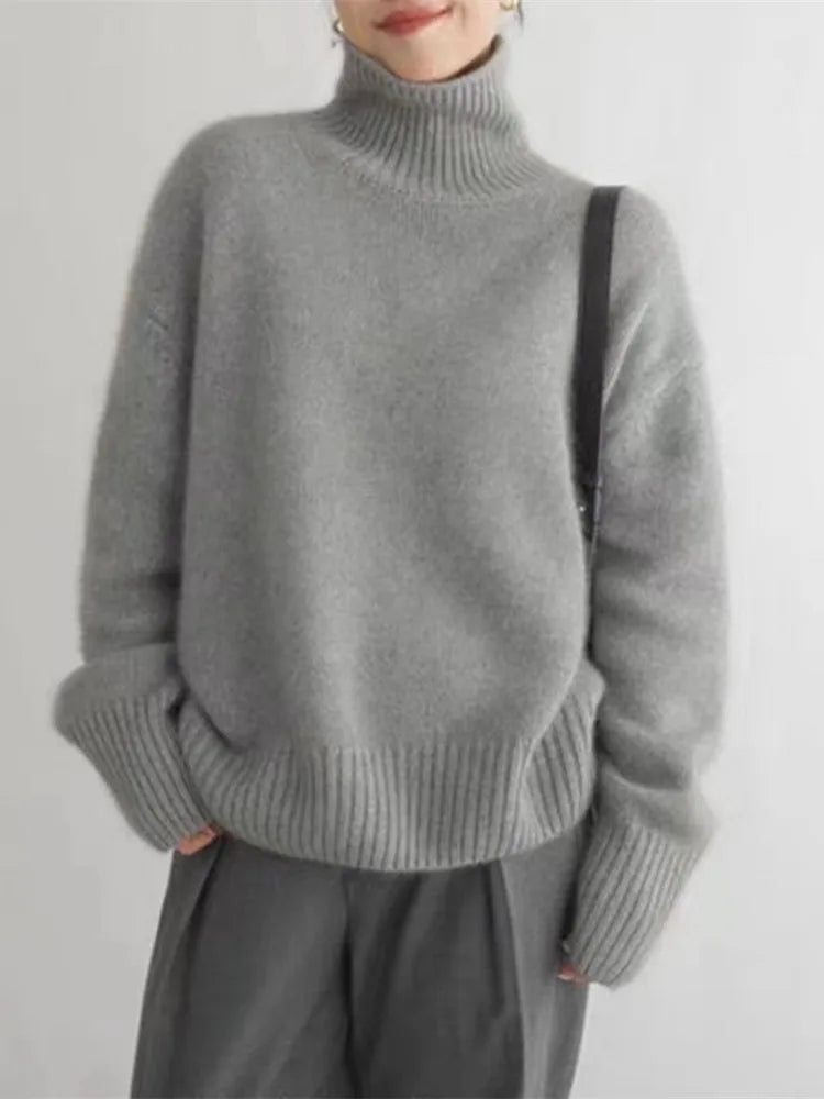 ISABELLA CASHMERE HÖGHALSAD TRÖJA 