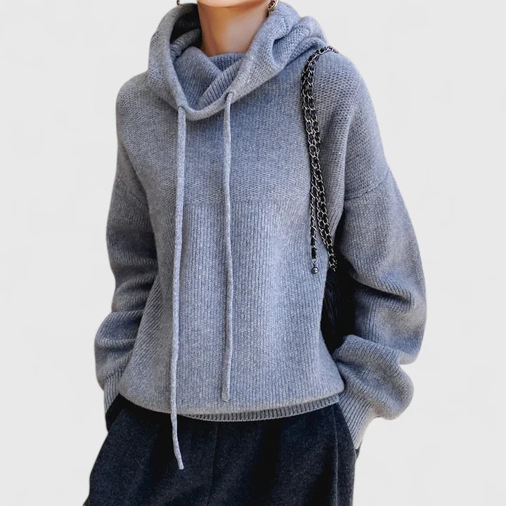 Marie | Mysig stickad huvtröja
